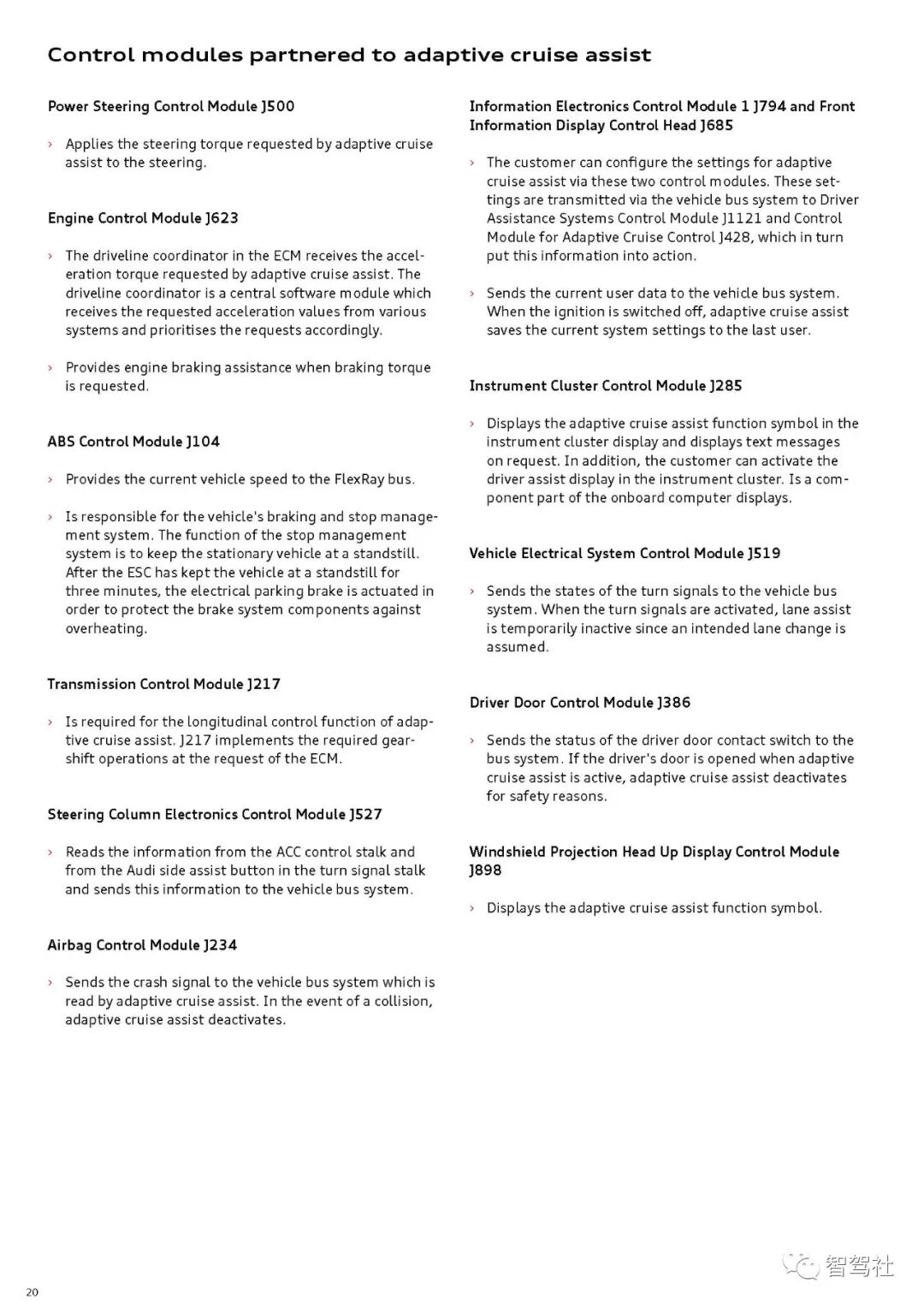 奥迪A8驾驶辅助系统的图23