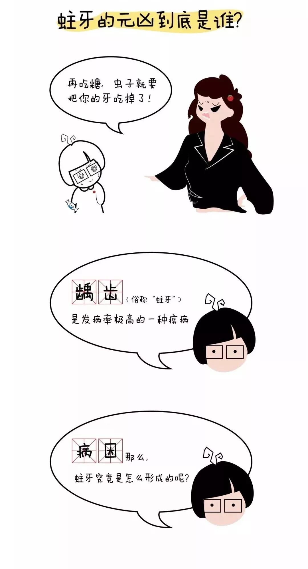 【漫画】导致蛀牙的元凶，到底是谁？