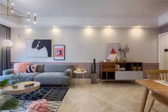 78平的小清新北欧风小户型，色彩搭配大胆而又舒适！