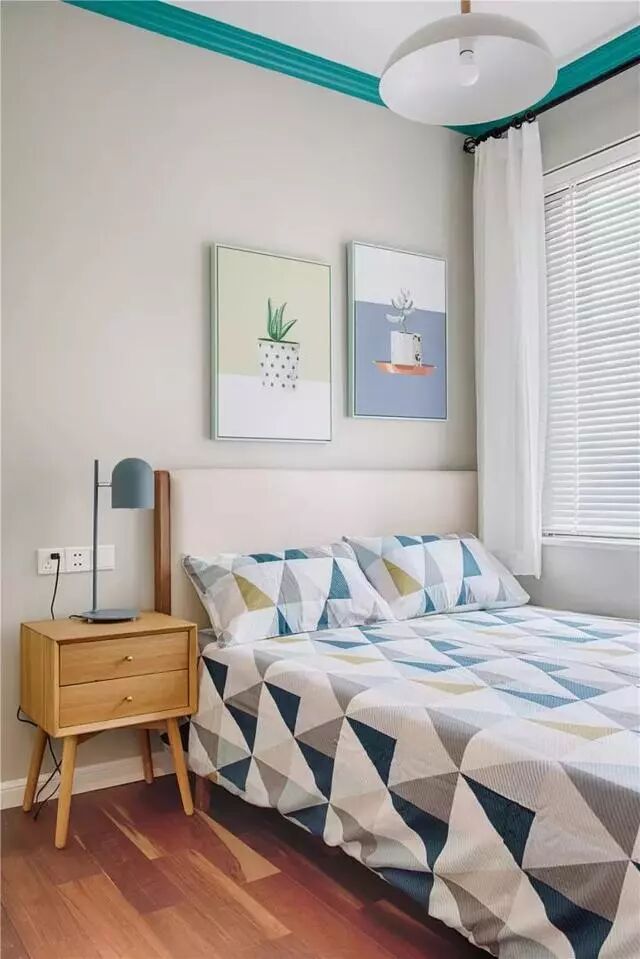 78平的小清新北欧风小户型，色彩搭配大胆而又舒适！