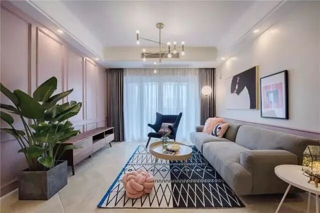 78平的小清新北欧风小户型，色彩搭配大胆而又舒适！