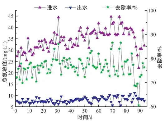 图4 提质增效后TN去除效果
