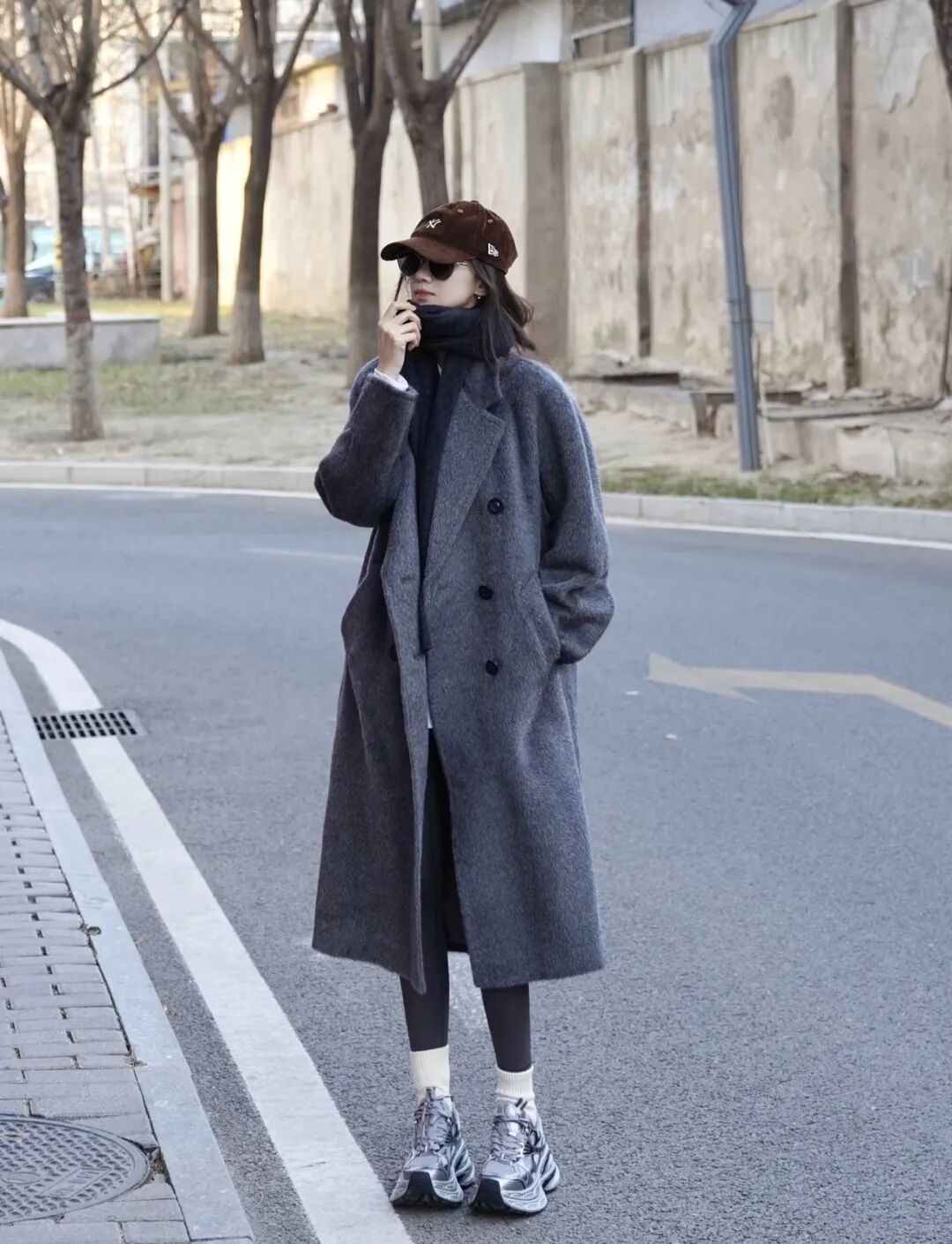 灰色大衣穿搭灵感