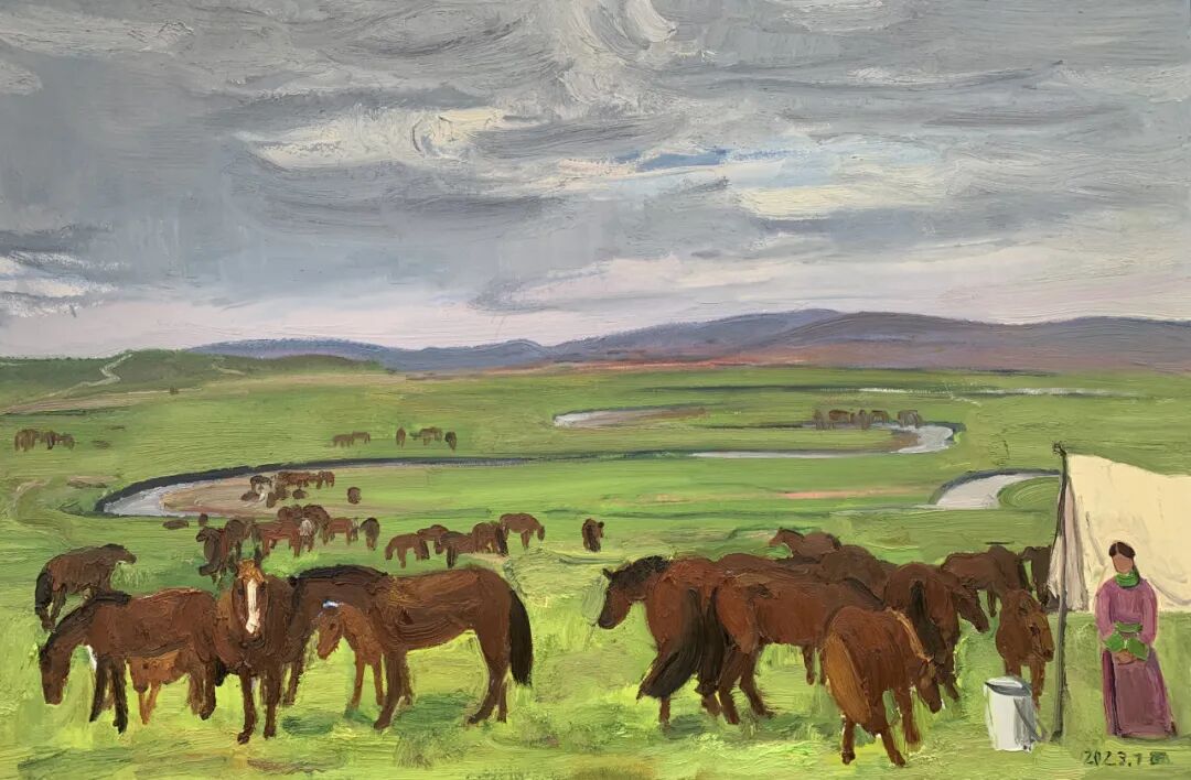 “让世界看见呼伦贝尔的美”油画作品展今日开展 第11张