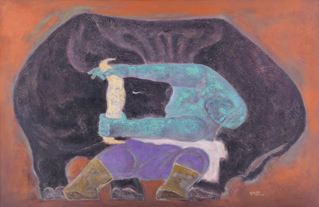展览现场 | 吾心归处——内蒙古美术馆馆藏妥木斯师生油画作品展火热进行中 第26张