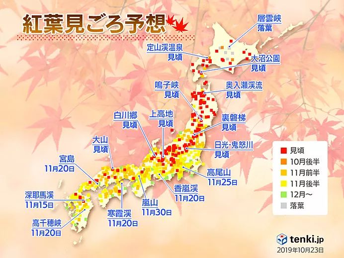 日本紅葉季最新預測來了！東京、大阪、京都最佳觀賞期已出~ 旅遊 第2張