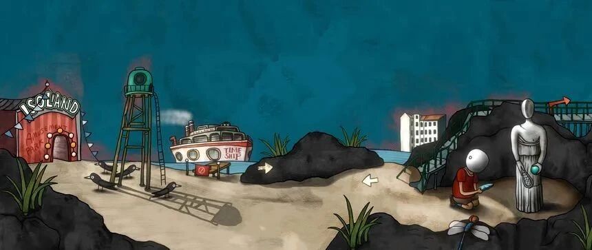 一位硬核玩家，将多款解谜游戏里的碎片场景还原成了全景图