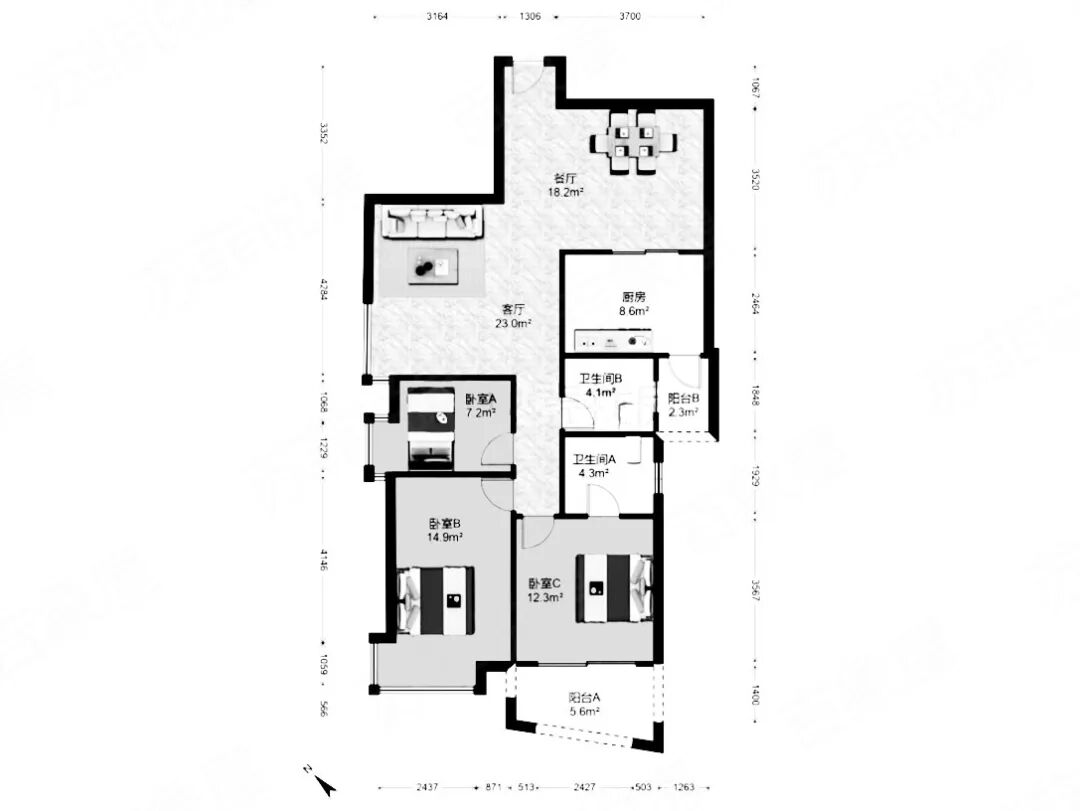 广州天河北二手房，耀星华庭，125平，总价920万！