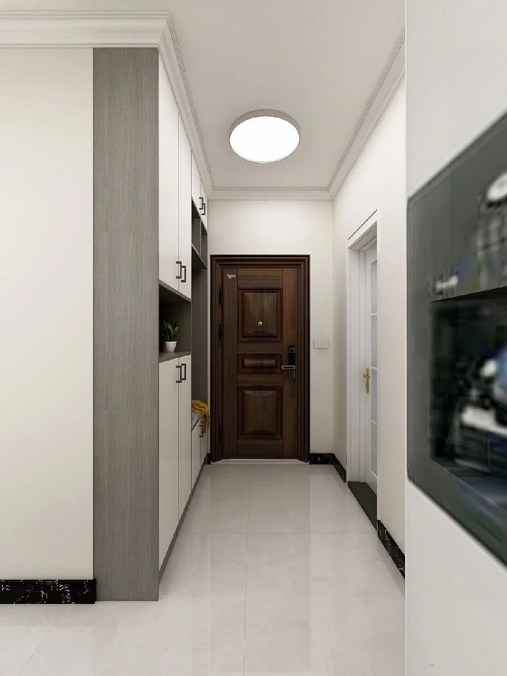 装修效果图-96平中式现代二居装修效果图