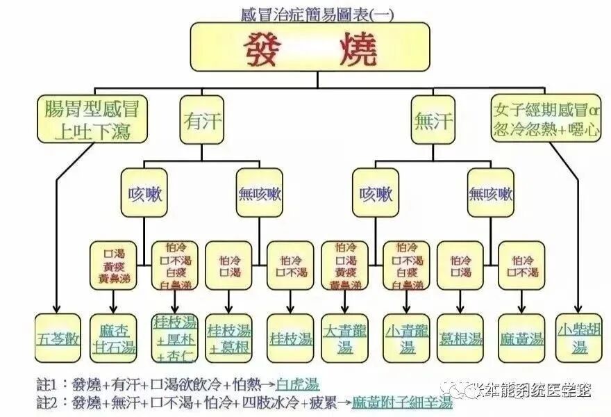 中药治感冒发烧非常快！记住这三张用方示意图，自己也会开方了