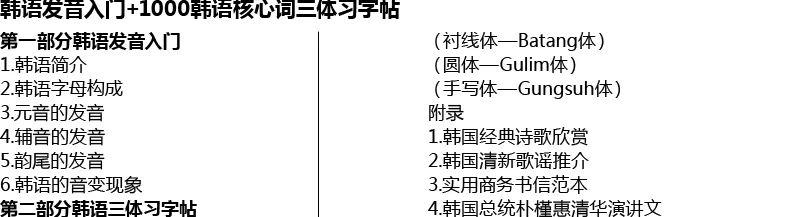 限量100本 精美1000韓語核心詞三體習字帖免費送 滬江韓語 微文庫