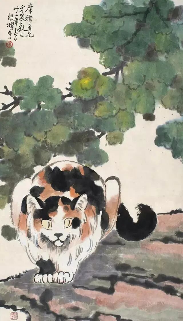 徐悲鸿先生画笔下的小花猫(图16)
