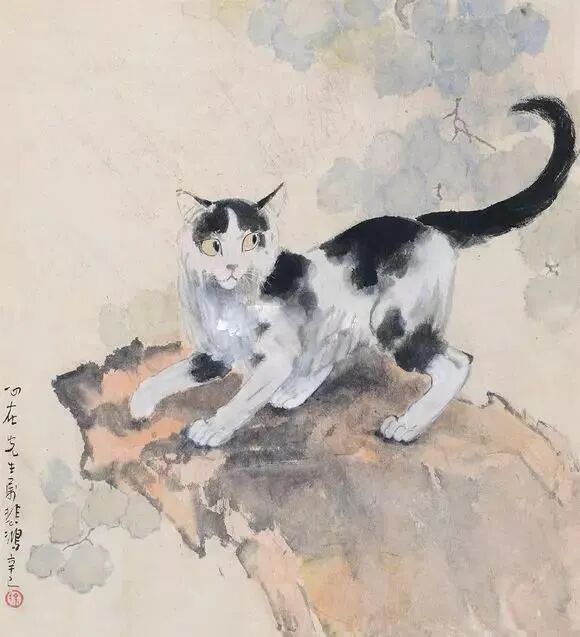 徐悲鸿先生画笔下的小花猫(图19)