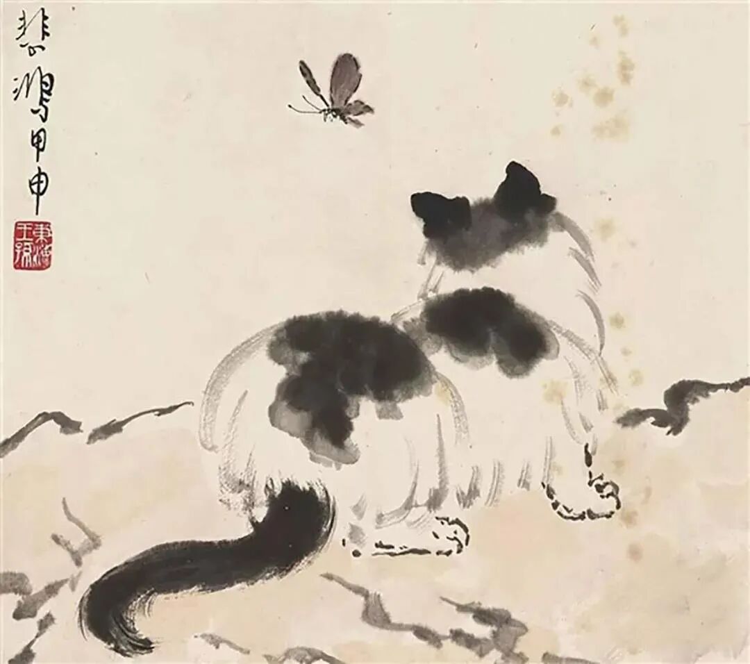徐悲鸿先生画笔下的小花猫(图10)