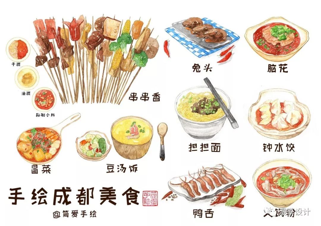 插畫|紙上的美食——帶你吃遍中國美食手繪插畫 家居 第6張