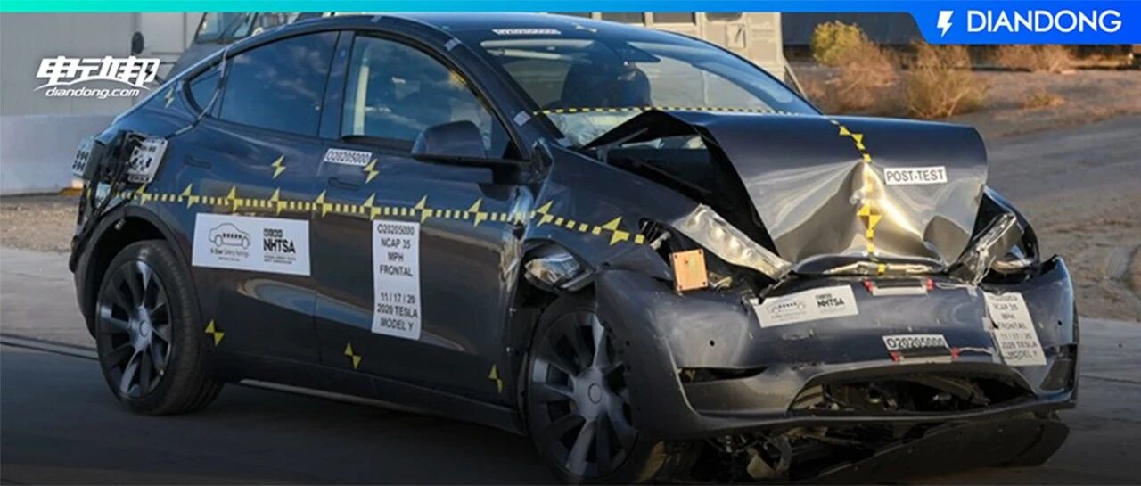 质量品控槽点多？特斯拉Model Y碰撞成绩出炉：侧碰+正碰全五星！