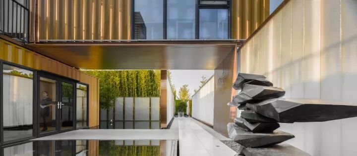 哇，集装箱做的售楼处，太漂亮了-兰州新区龙江活动房厂