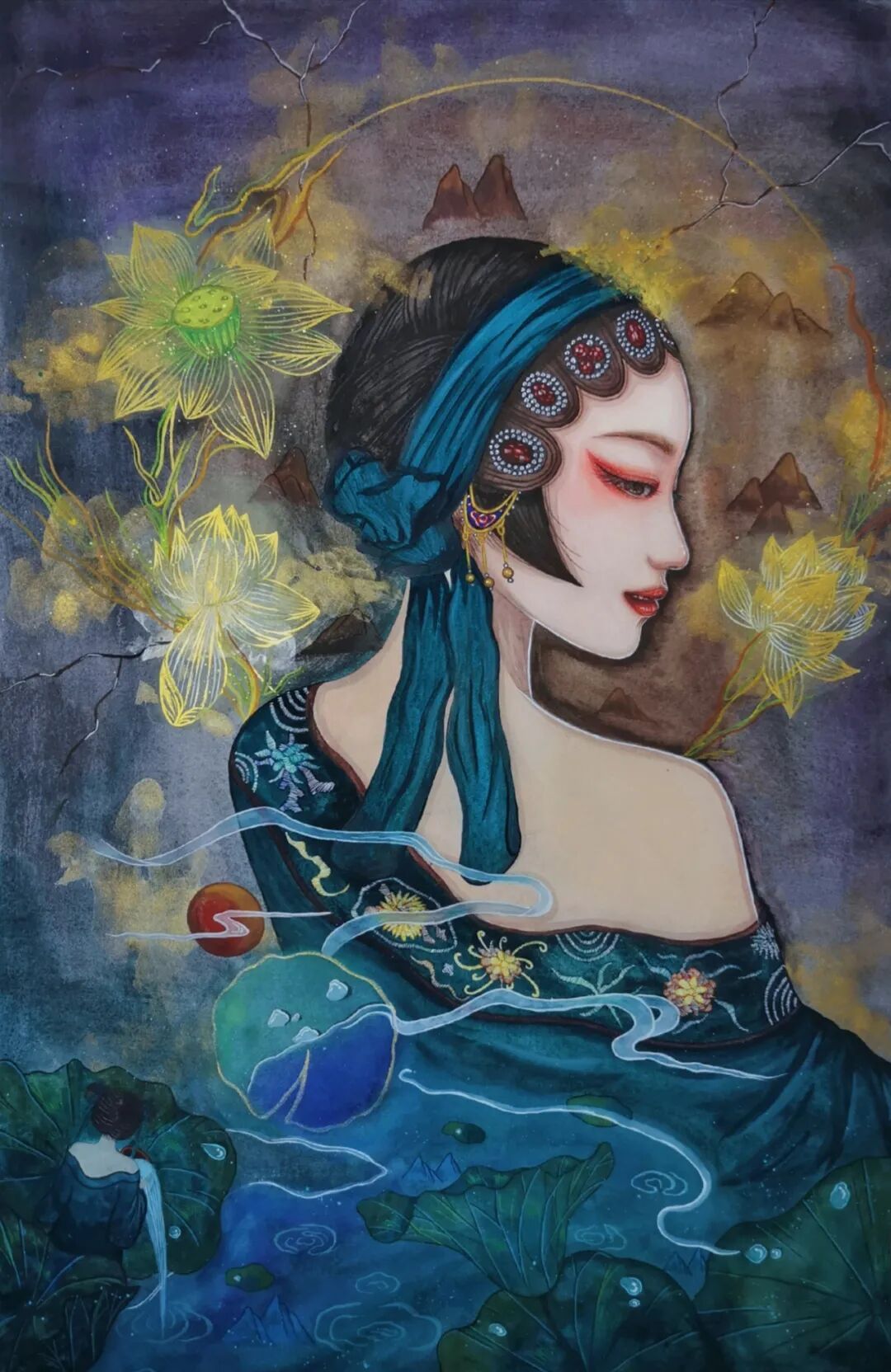 传统与时尚沈梦瑶古风插画作品欣赏