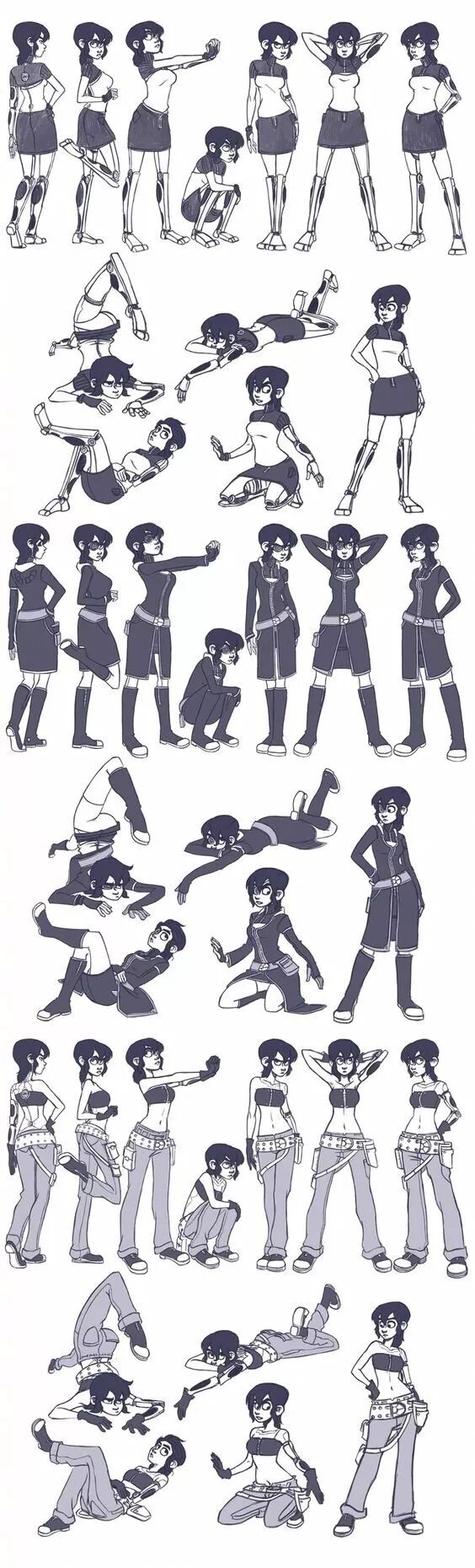 组图| 动漫姿势动作的绘画参考