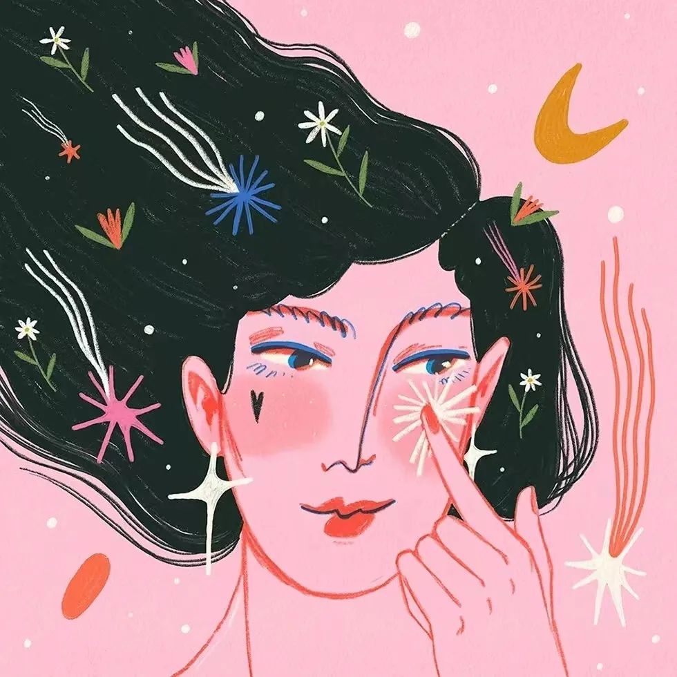 收集这些高级插画春天换新头像