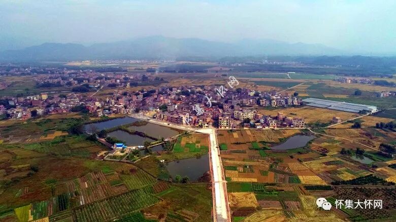 航拍换一个角度看美丽乡村冷坑镇谭庙村