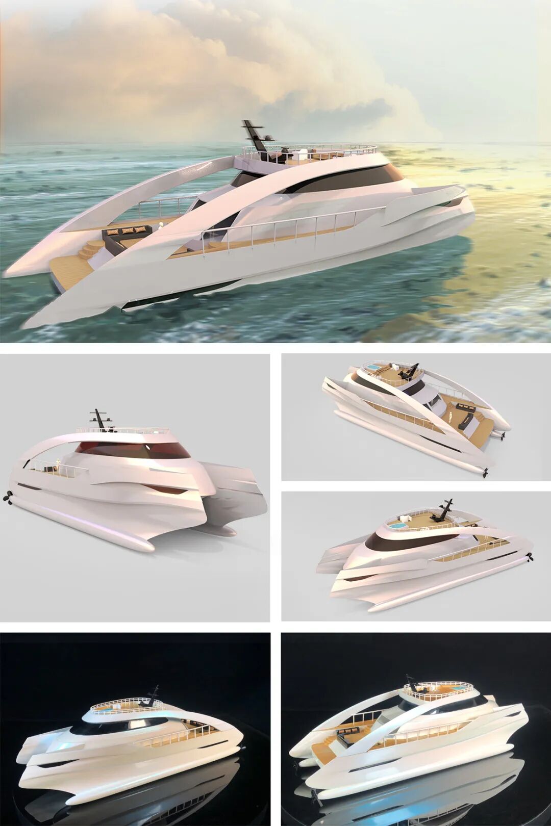 付志伟 王奇光针对以家庭近海旅游出行人群,船体通过采用流线型风格的