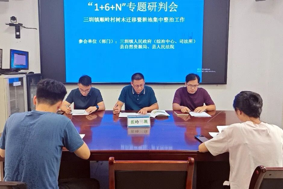 树木迁移暨耕地集中整治专题研判会现场