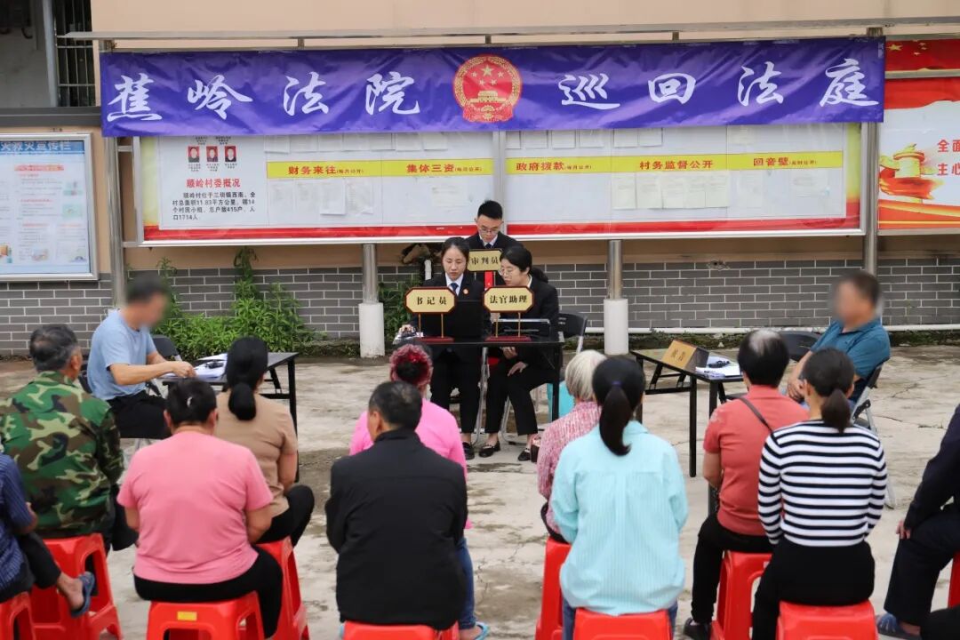 在三圳镇顺岭村村委会开展巡回审判
