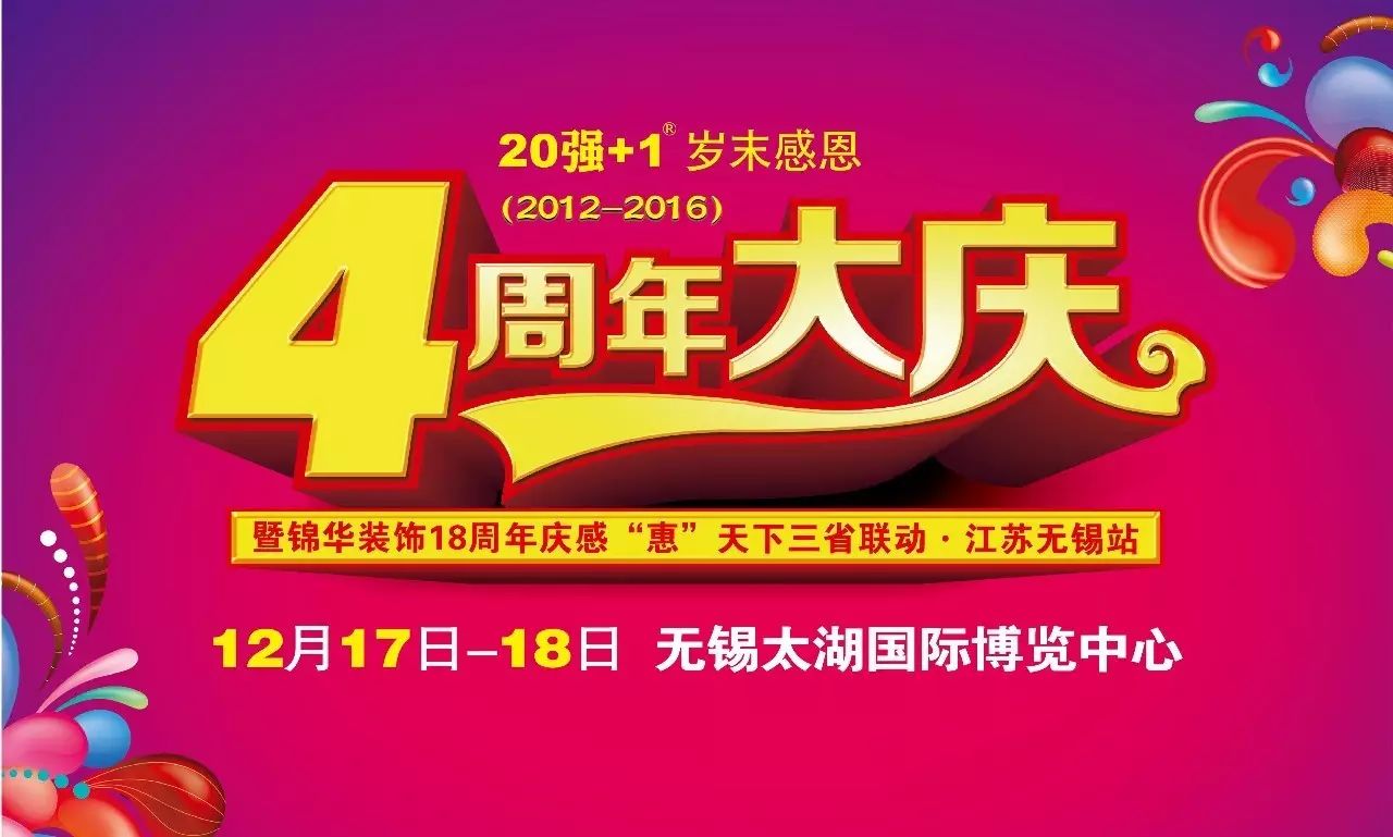 【年終福利 週年雙慶】20強 1歲末感恩四週年大慶 — —暨錦華裝飾18