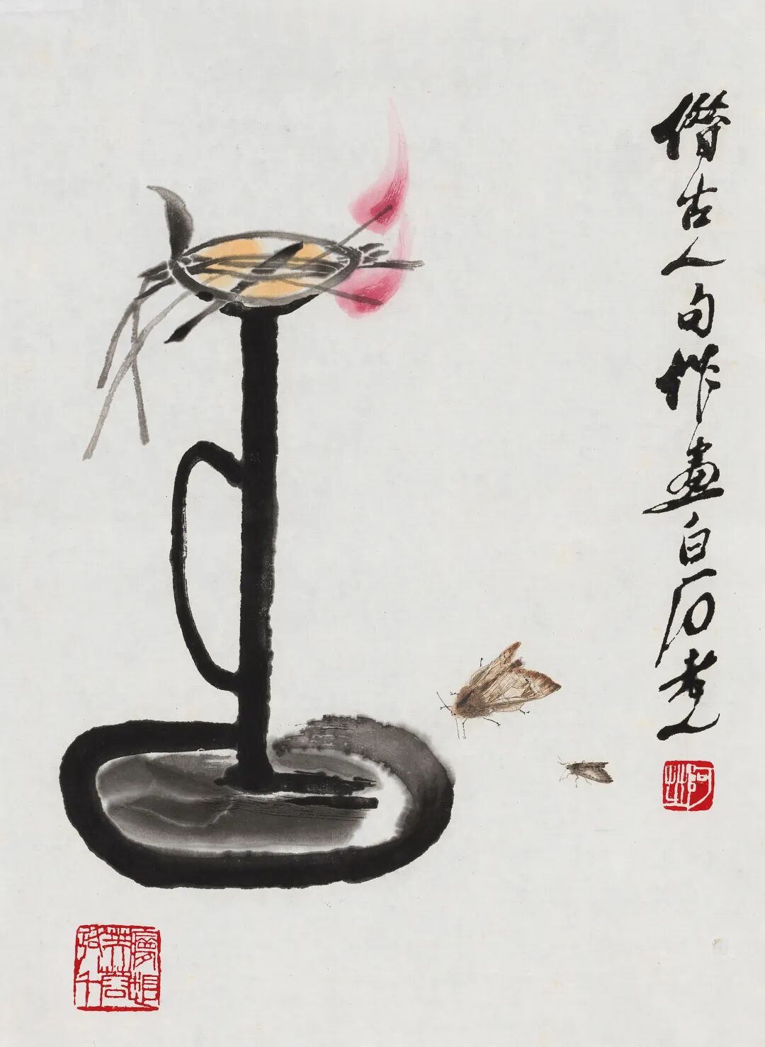 徐悲鴻 早期栄宝斋製 漓江春雨 木版水印 徐悲鸿《漓江春雨