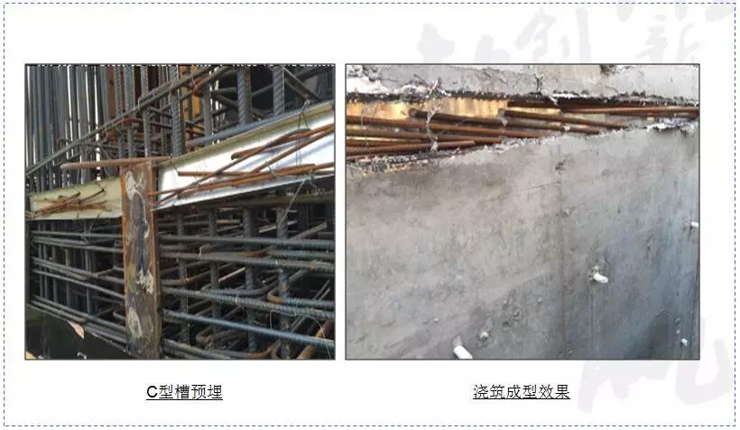 水平筋C型槽预留技术