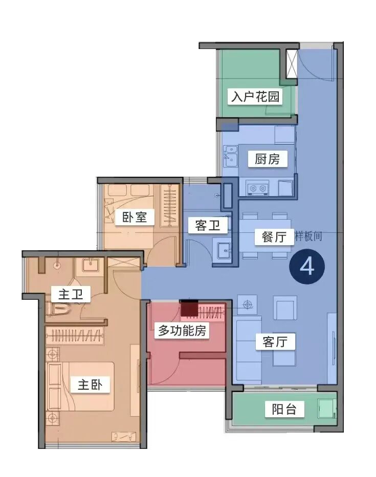 广州荔湾区【珠江·广钢花城】67-87㎡罕见小三房