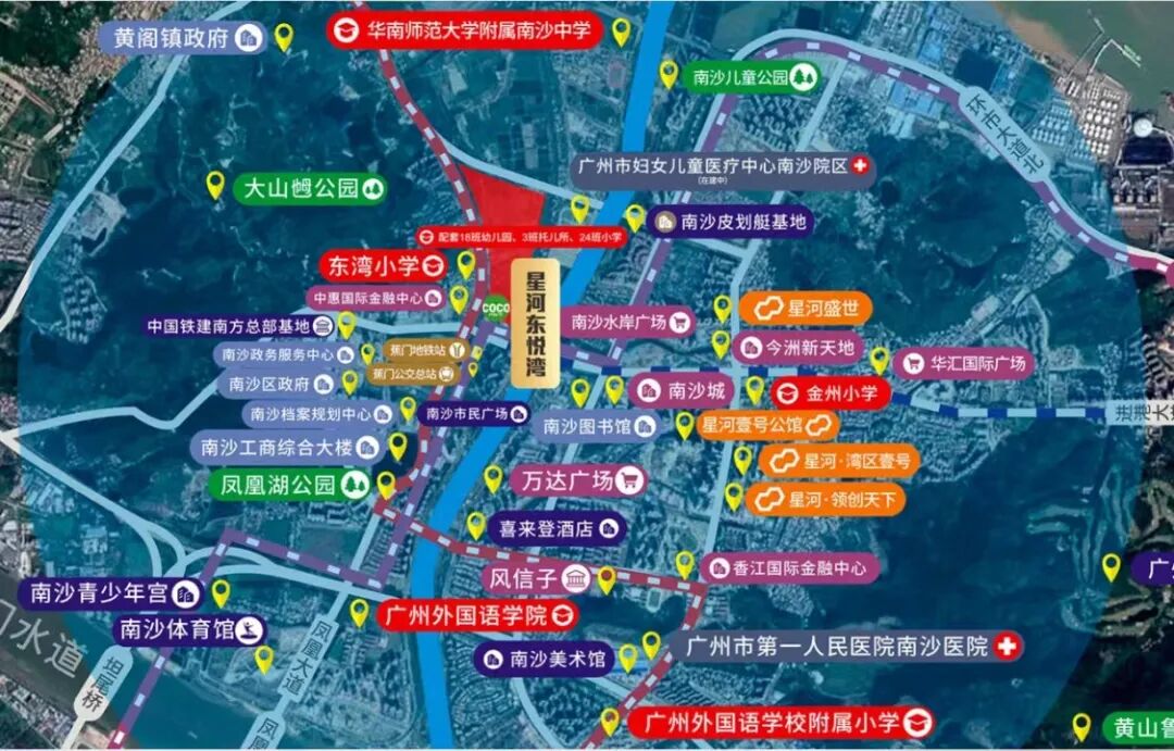 南沙星河东悦湾在售户型有哪些？项目周边配套分析