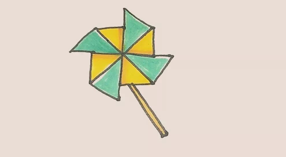 每日简笔画 大风车简笔画教程 每日简笔画 微信公众号文章阅读 Wemp