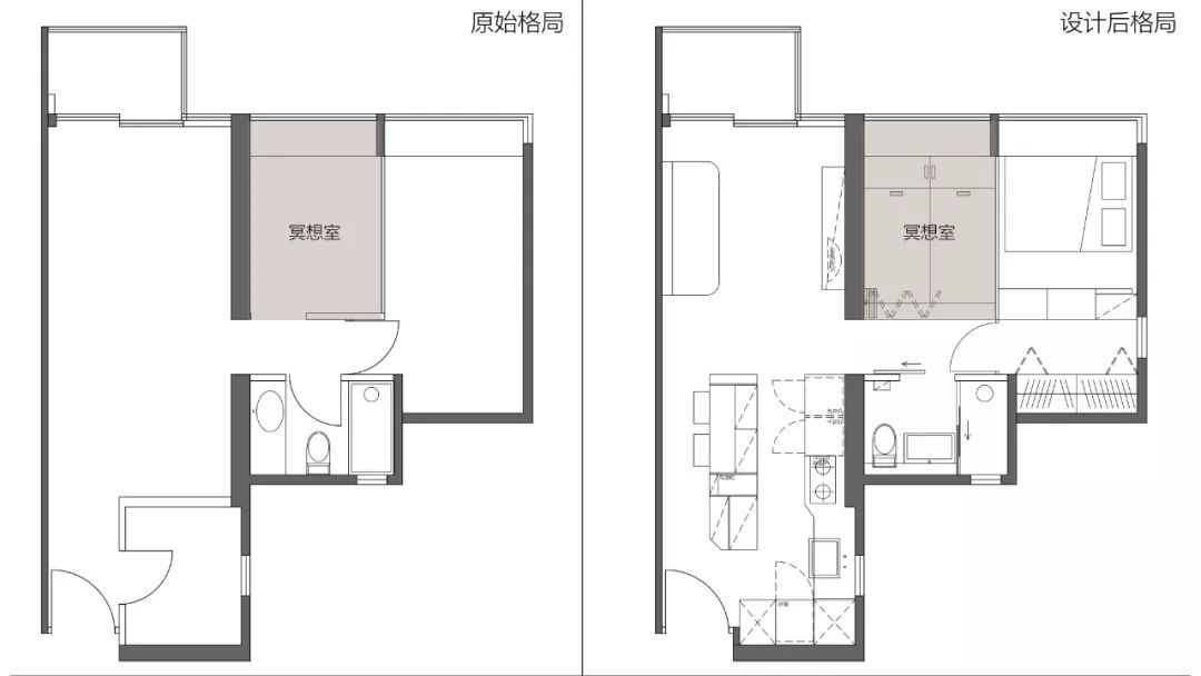 香港53㎡小兩居改造，玄關+開放式廚房+中島+客廳四合一，還有超強收納！ 家居 第22張