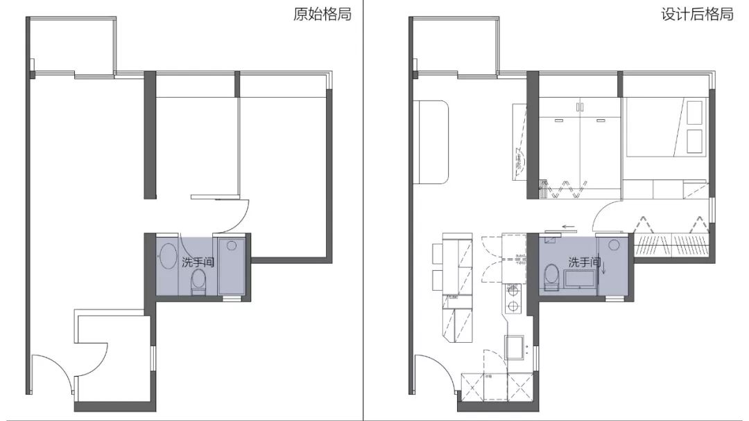 香港53㎡小兩居改造，玄關+開放式廚房+中島+客廳四合一，還有超強收納！ 家居 第31張