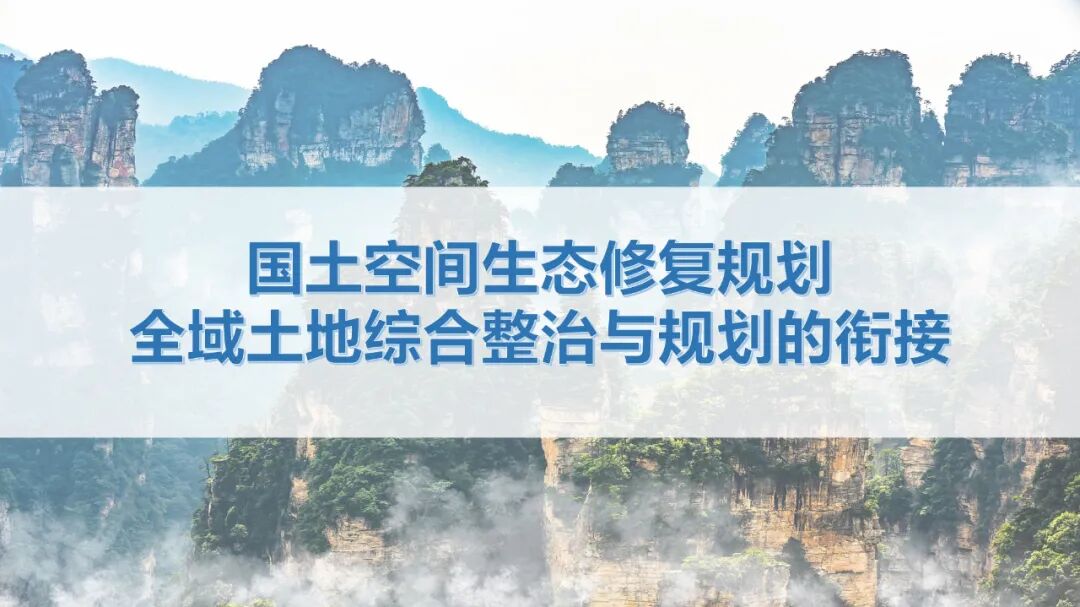 国土空间生态修复规划/全域土地综合整治与规划的衔接的图1