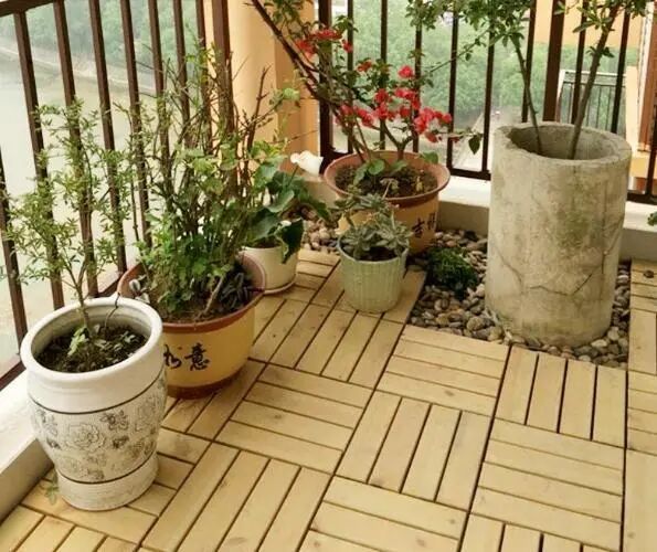 陽臺瓷磚裝修效果圖片_陽臺瓷磚裝修效果圖_陽臺灰色瓷磚裝修效果