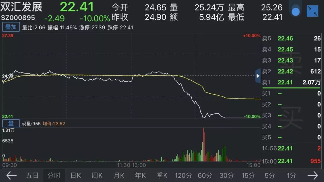 百只基金重仓双汇发展 中欧基金4000万股前途未卜