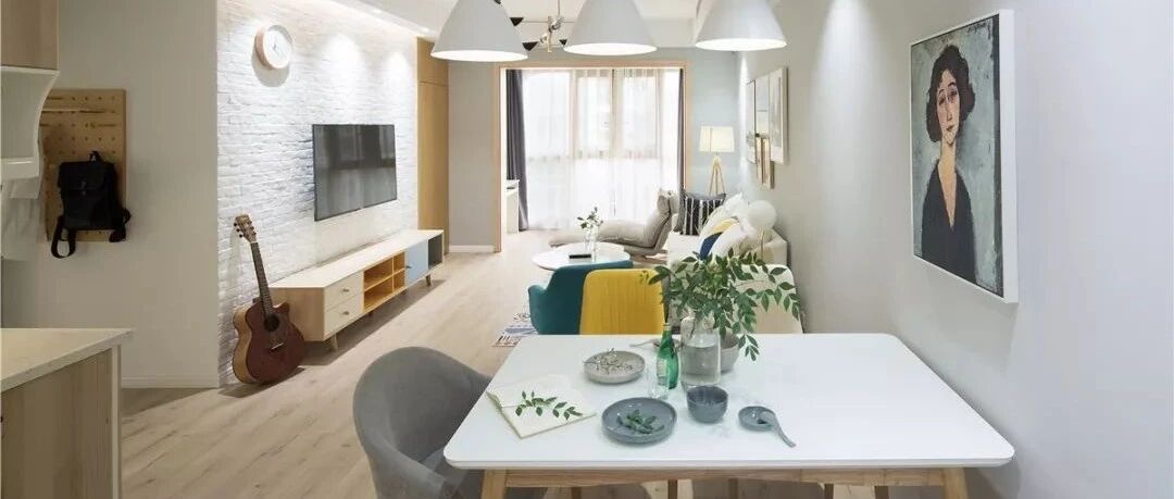 85㎡两室两厅温馨北欧风，单身女青年都喜欢！