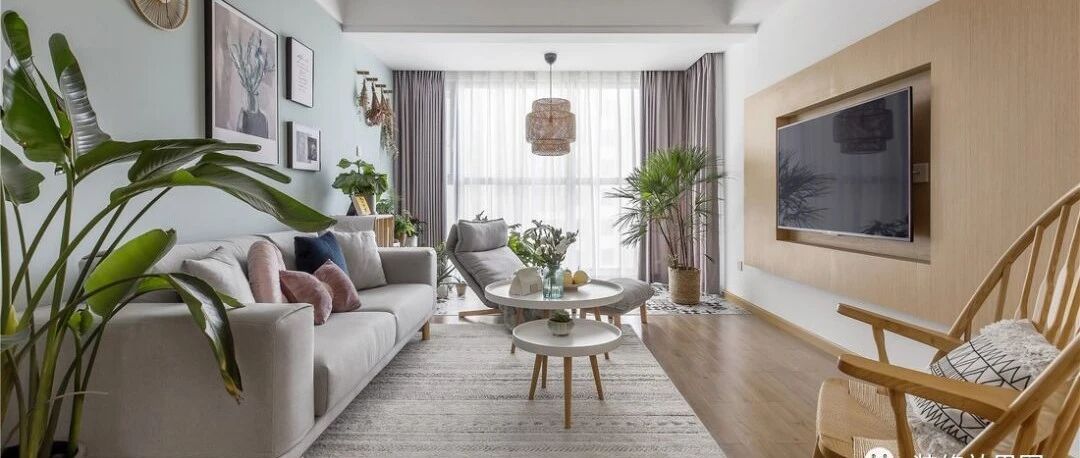 法式浪漫的92㎡北欧风3室2厅，满满的幸福感！