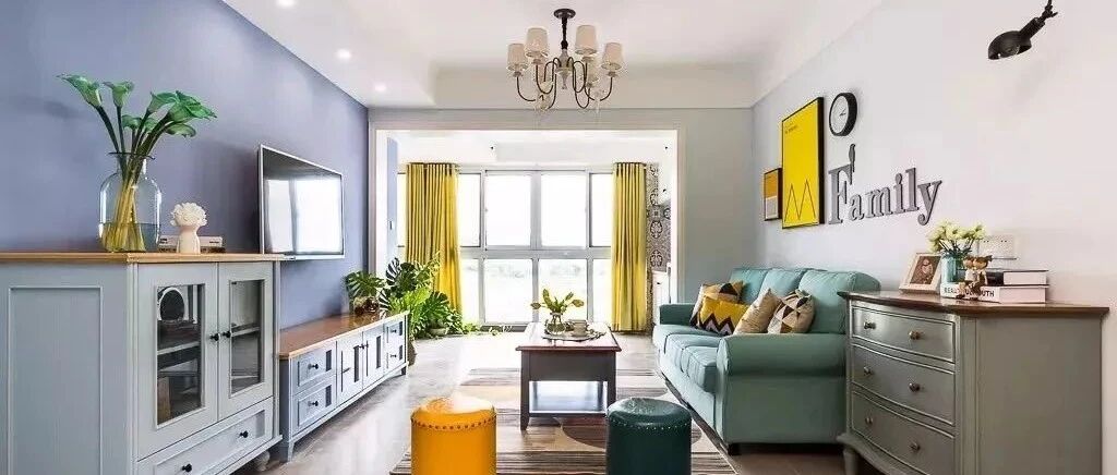 83m²现代美式，三居室户型，色调搭配清新又高级！