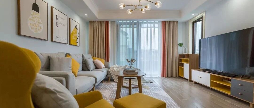 120㎡北欧风三居室，撞色系搭配美到邻居流连忘返!