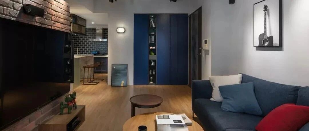 70㎡现代工业风，不吊顶+红砖墙，效果太漂亮了！