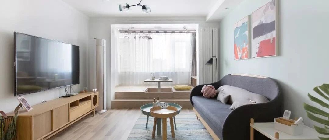 89m²北欧风二居室，四口之家也不显得拥挤~