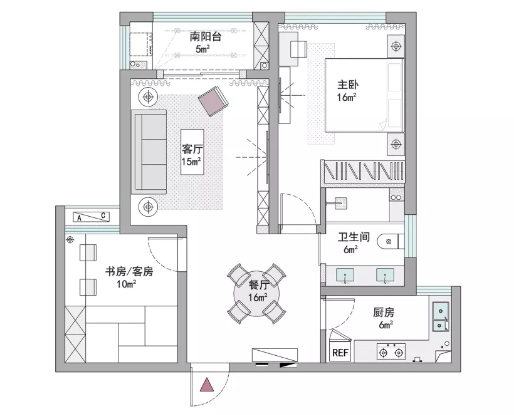 房子不大也可以很有档次，76平的轻奢风小户型设计