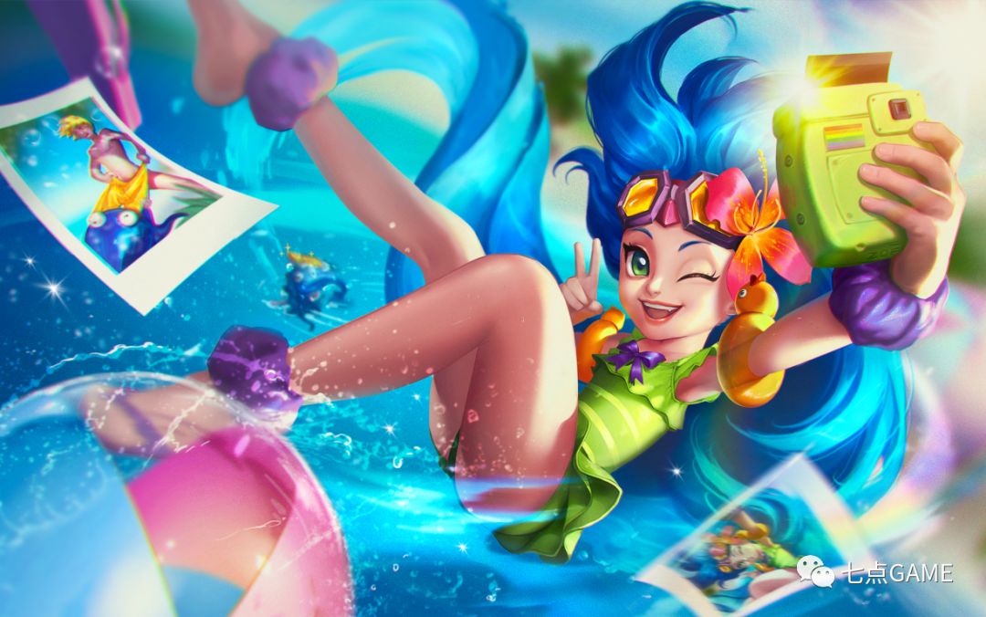 "泳池派对" lol七周年同人绘画获奖作品欣赏-腾讯游戏学堂