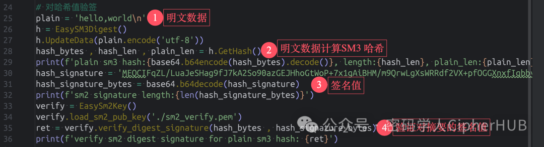 使用EasyGmSSL进行摘要验签的流程