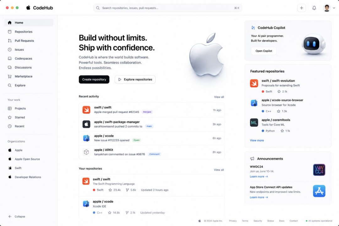 Apple 版 GitHub B