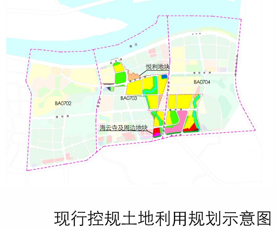 广州番禺区ba0702,ba0703,ba0704规划管理单元控制性详细规划